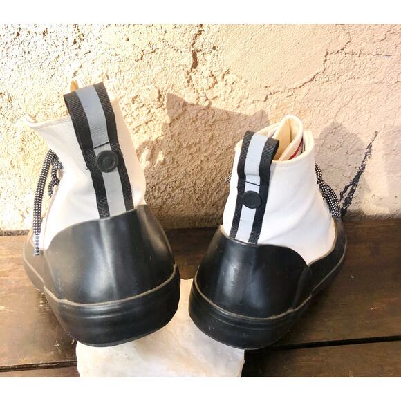 Hunter for Target Dipped Canvas High Tops Top Sneaker Rain Boots White M6 W8 - Picture 7 of 12